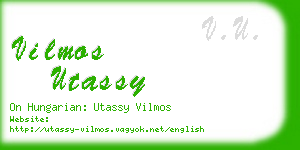 vilmos utassy business card